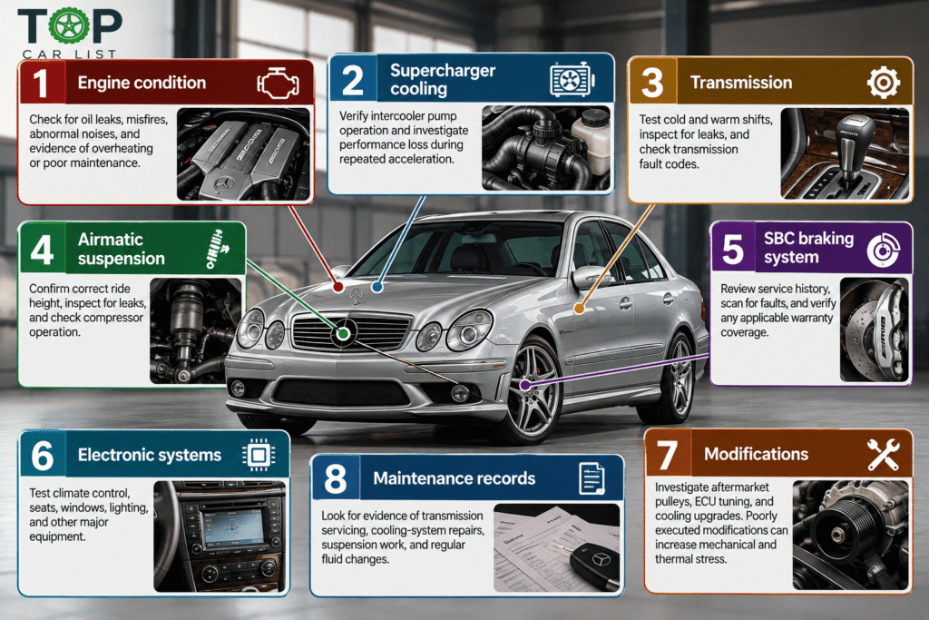 Mercedes E55 AMG Inspection Checklist