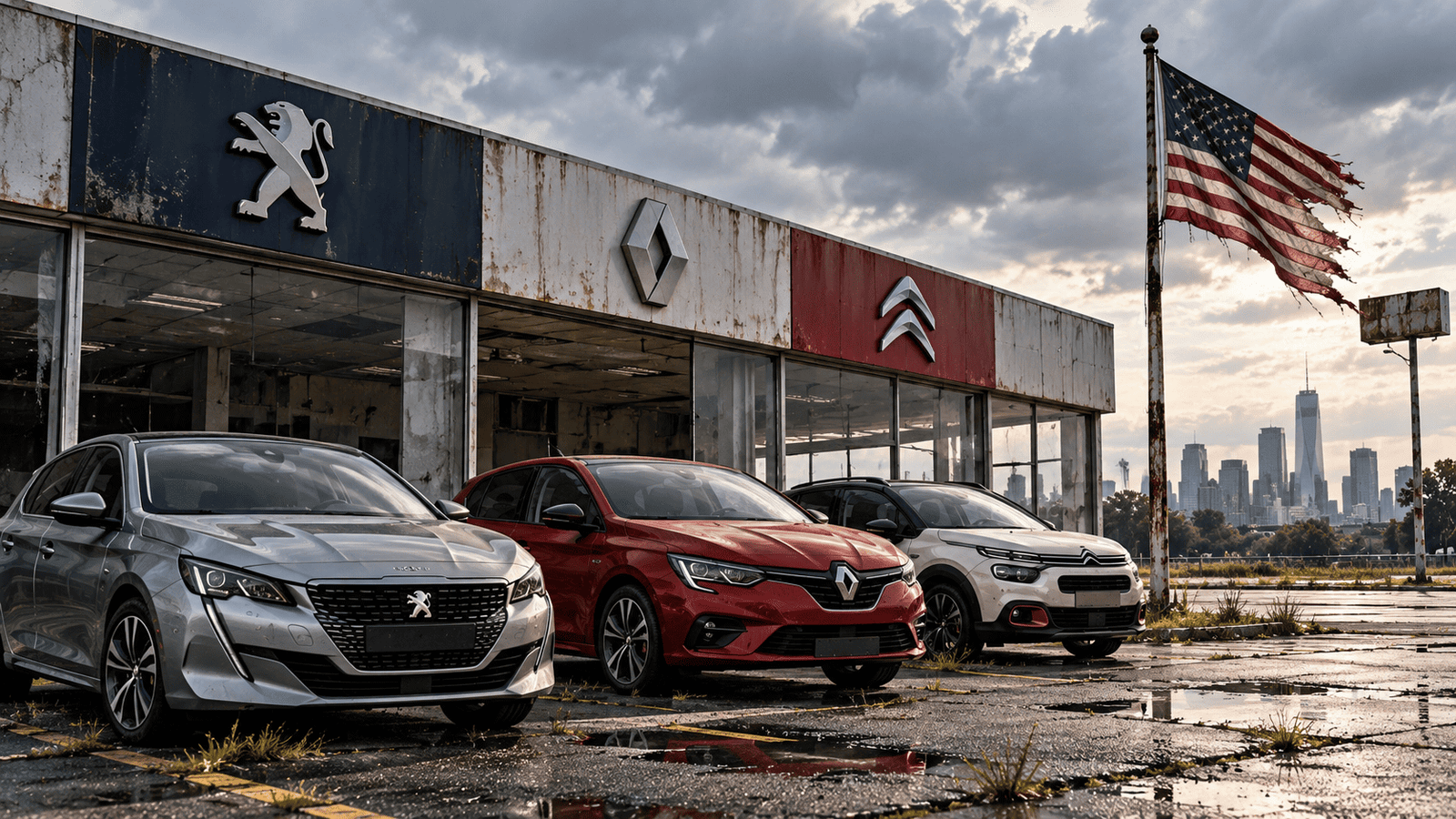 French Cars, Abandoned American Showroom