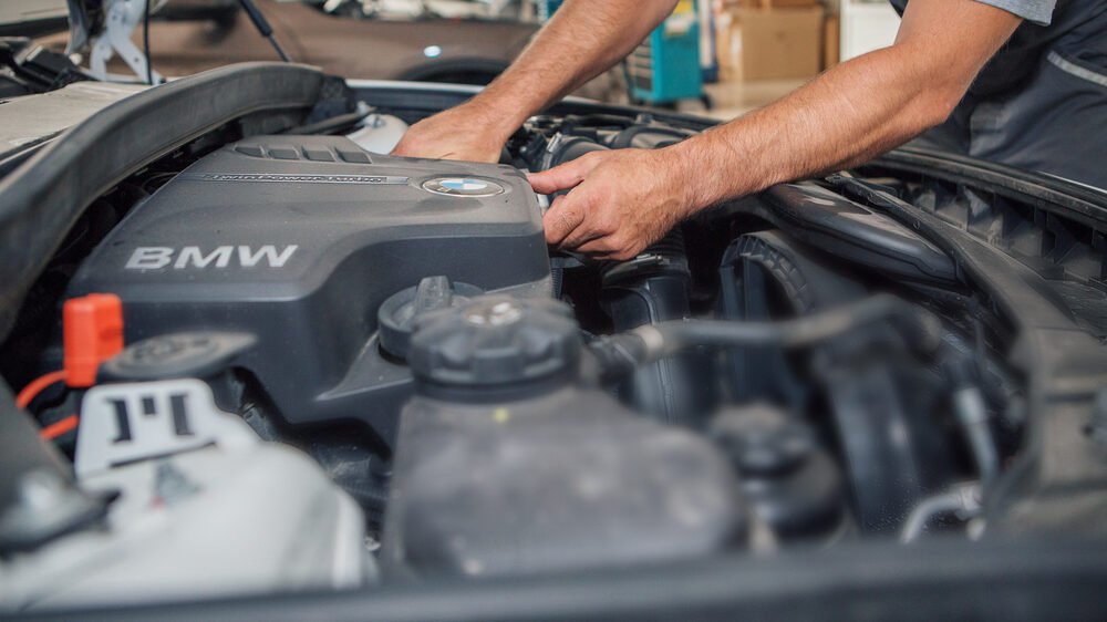 BMW engine under the hood